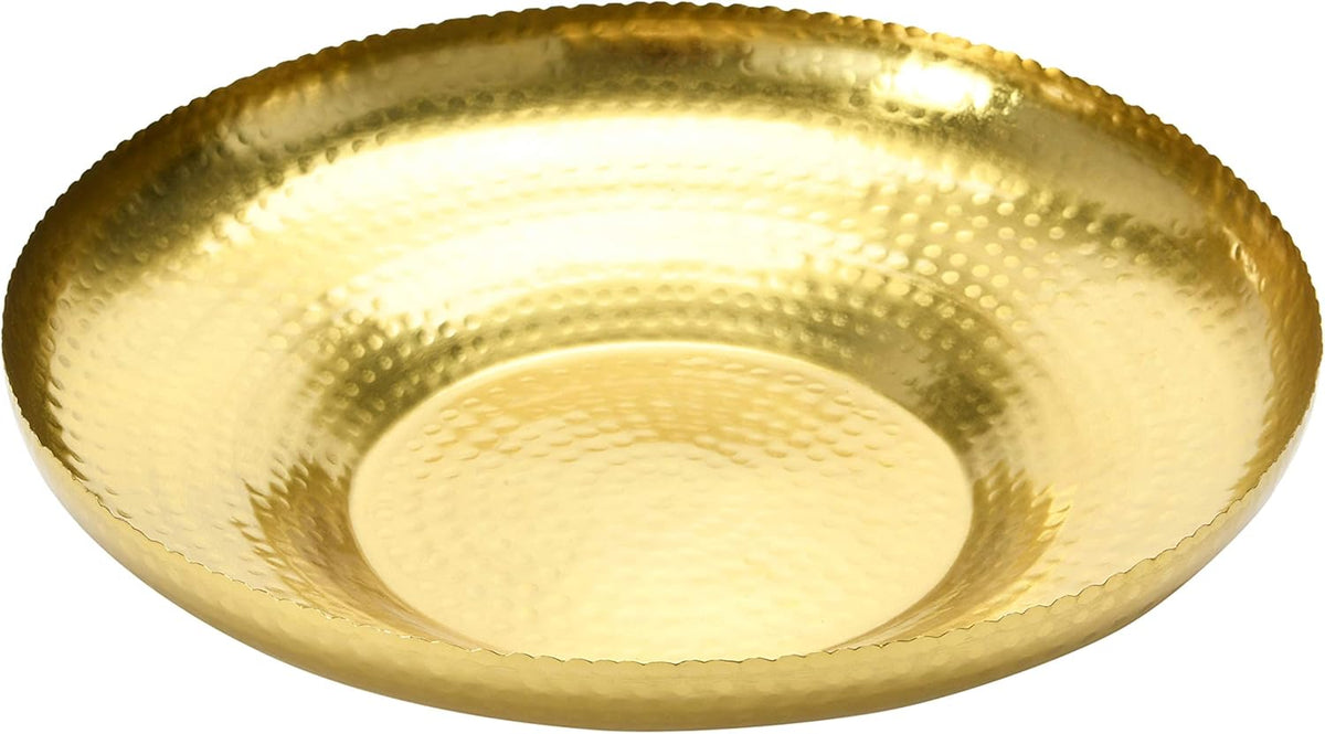 Hammered Metal Tray with Scalloped Edge, Pack of 2 Q1341