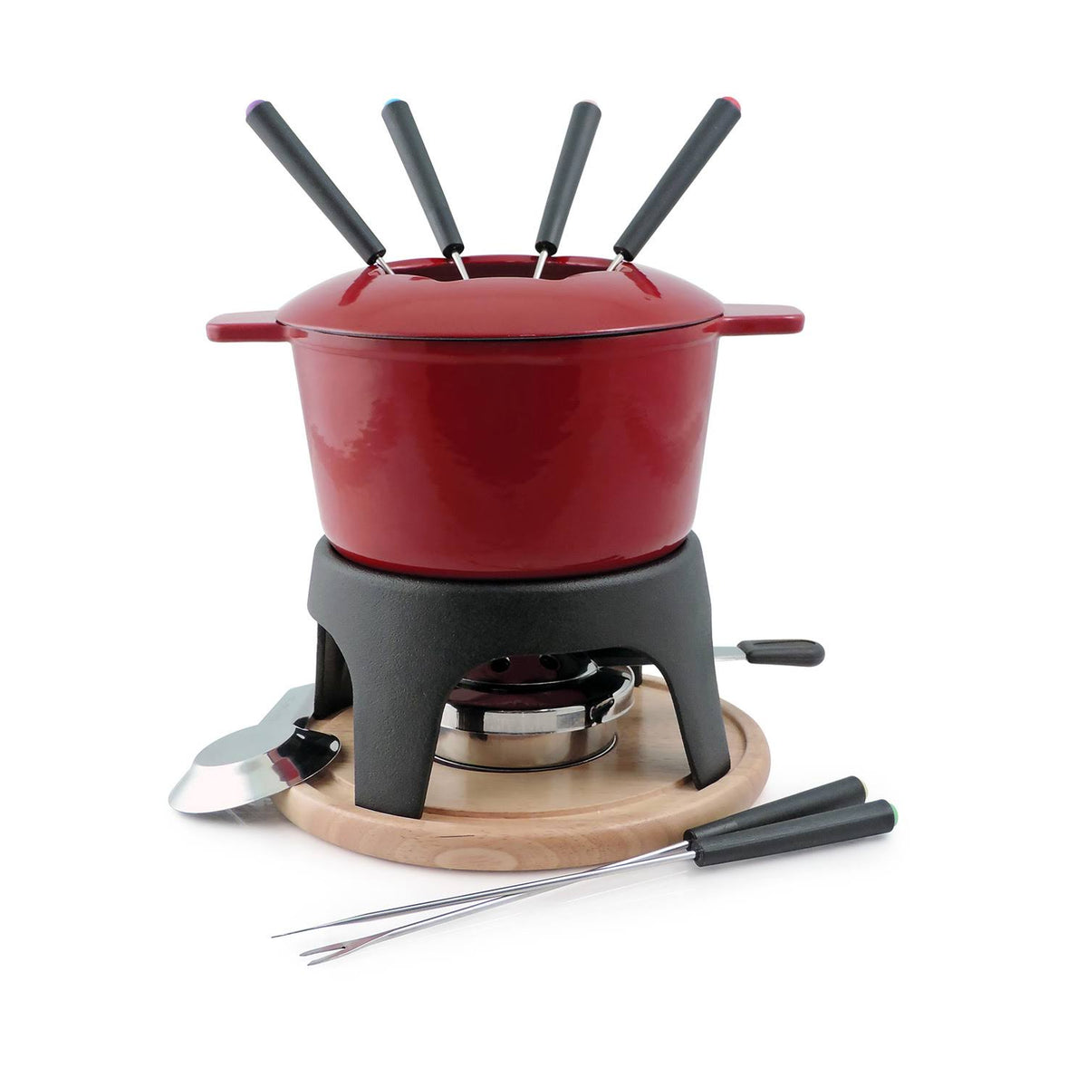 11 Piece Cast Iron Fondue Set F656803