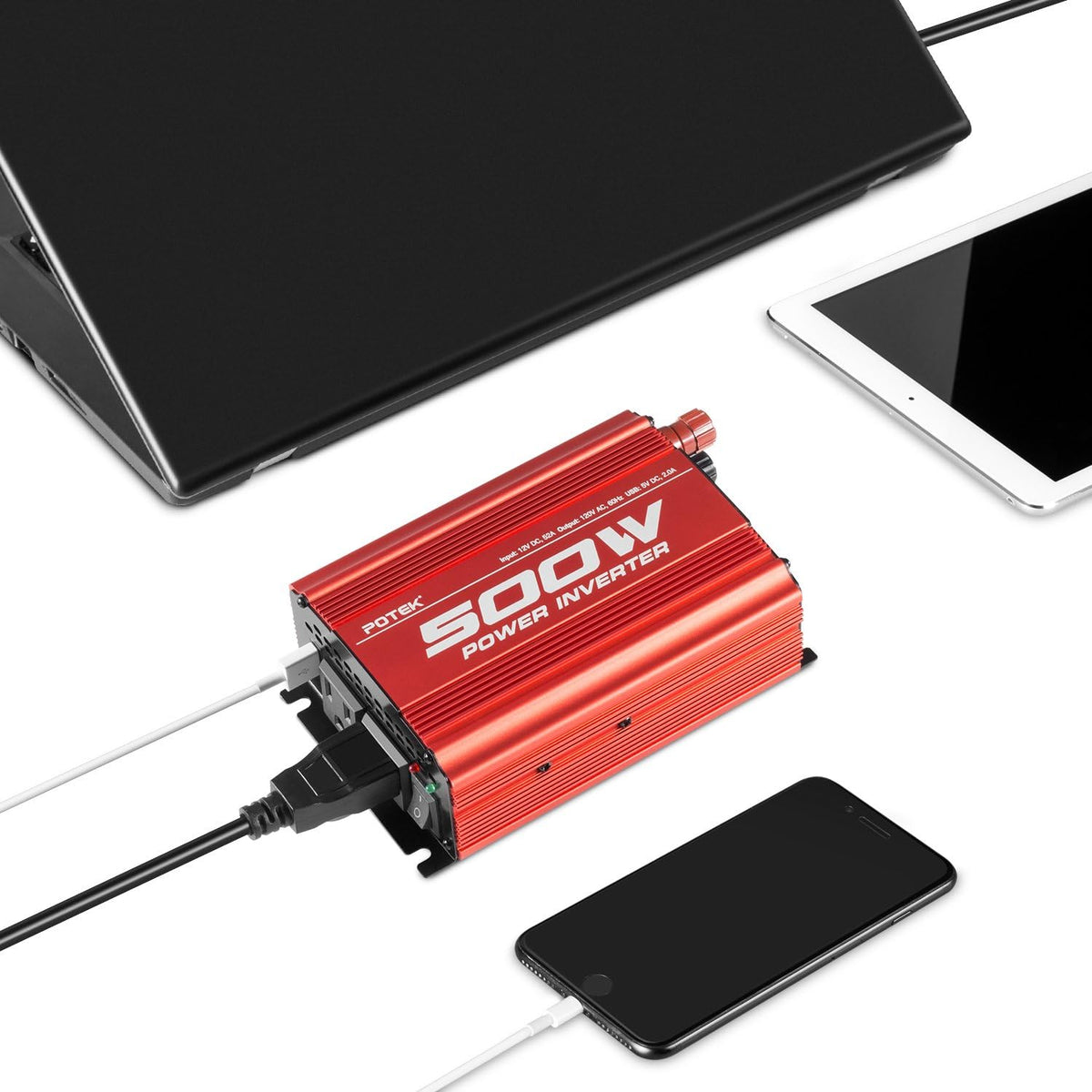 500W Car Power Inverter DC 12V to AC 110V K39636