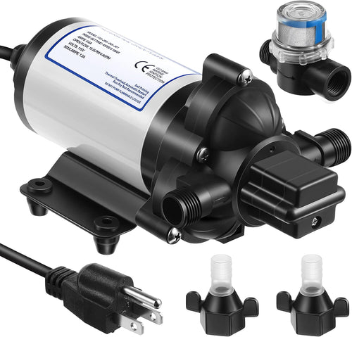 115V Self Priming Water Pressure Diaphragm Pump 4 Gpm 45 Psi O9043