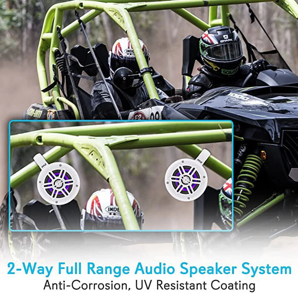 4 Inch 300 Watt Bluetooth Marine Tower Speaker System, Pair T7047