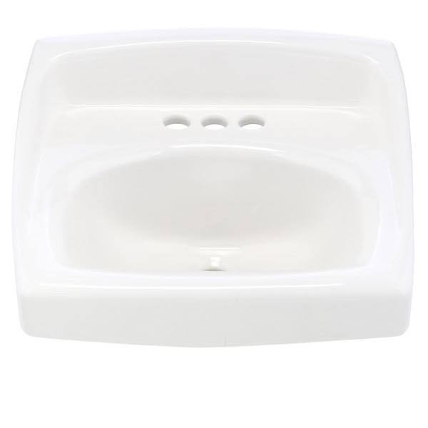 White Wall-Mount Sink P53282