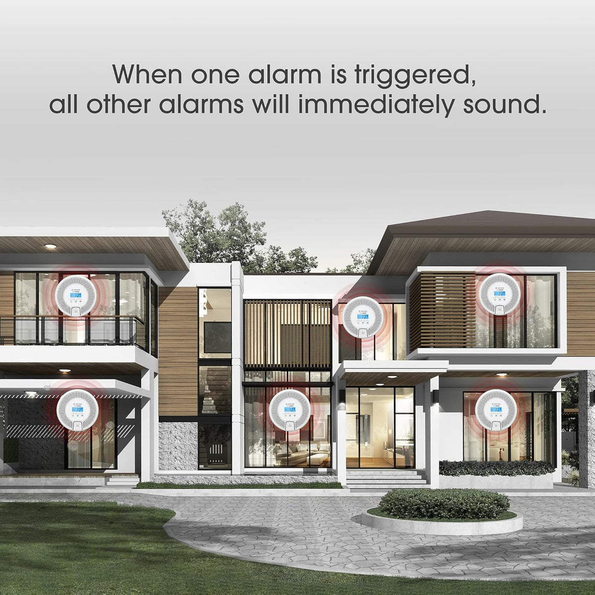 Wireless Interconnected Carbon Monoxide Detector with Digital Display, Pack of 2 U311785