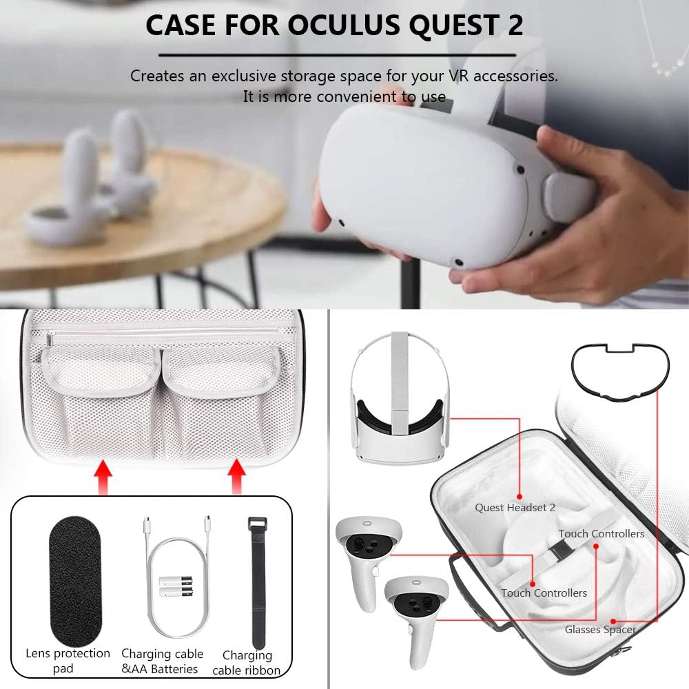 Hard Case for VR Gaming Headset with Shoulder Strap M950583