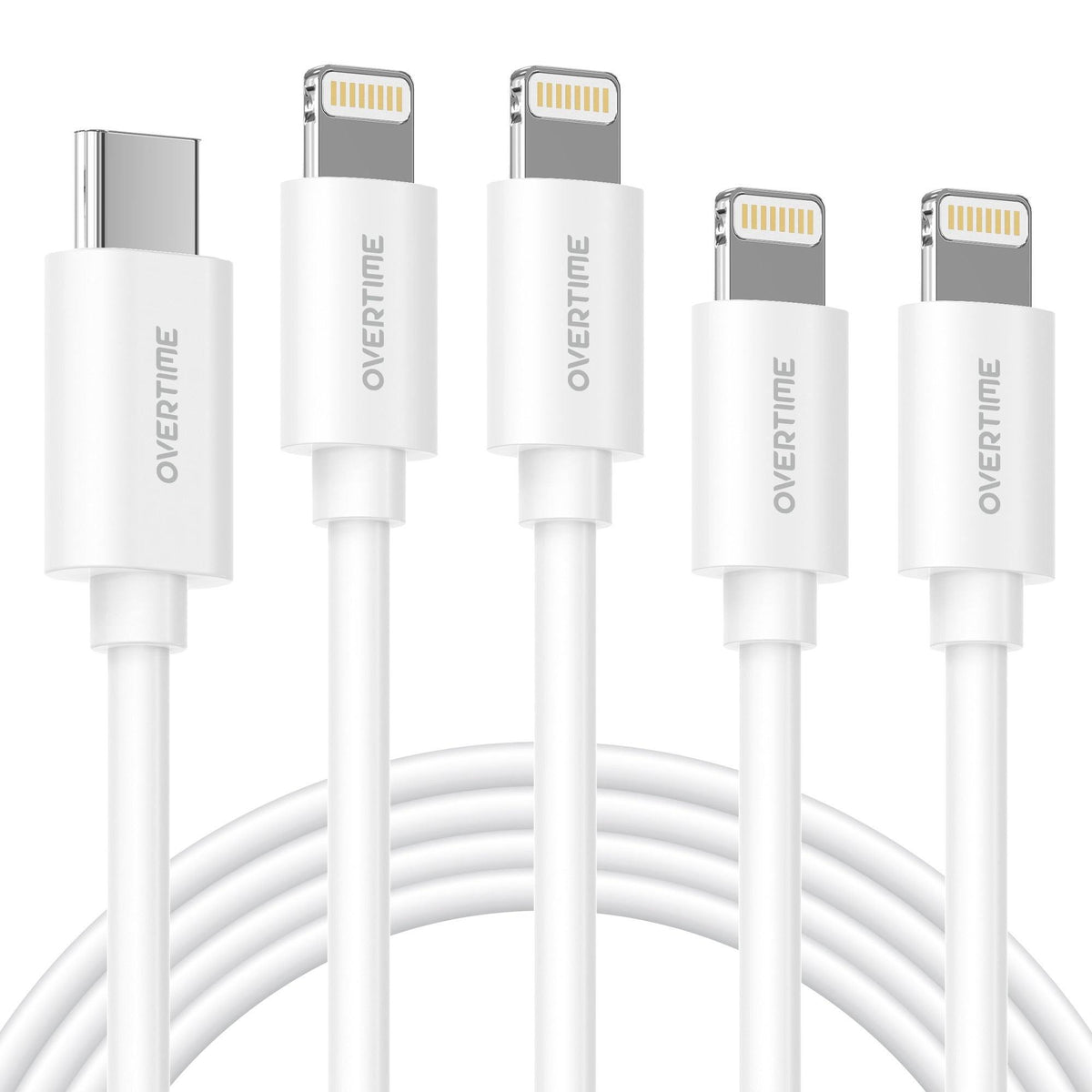 Lightning to USB-C Cable 4 Pack 6ft, 10ft F6911