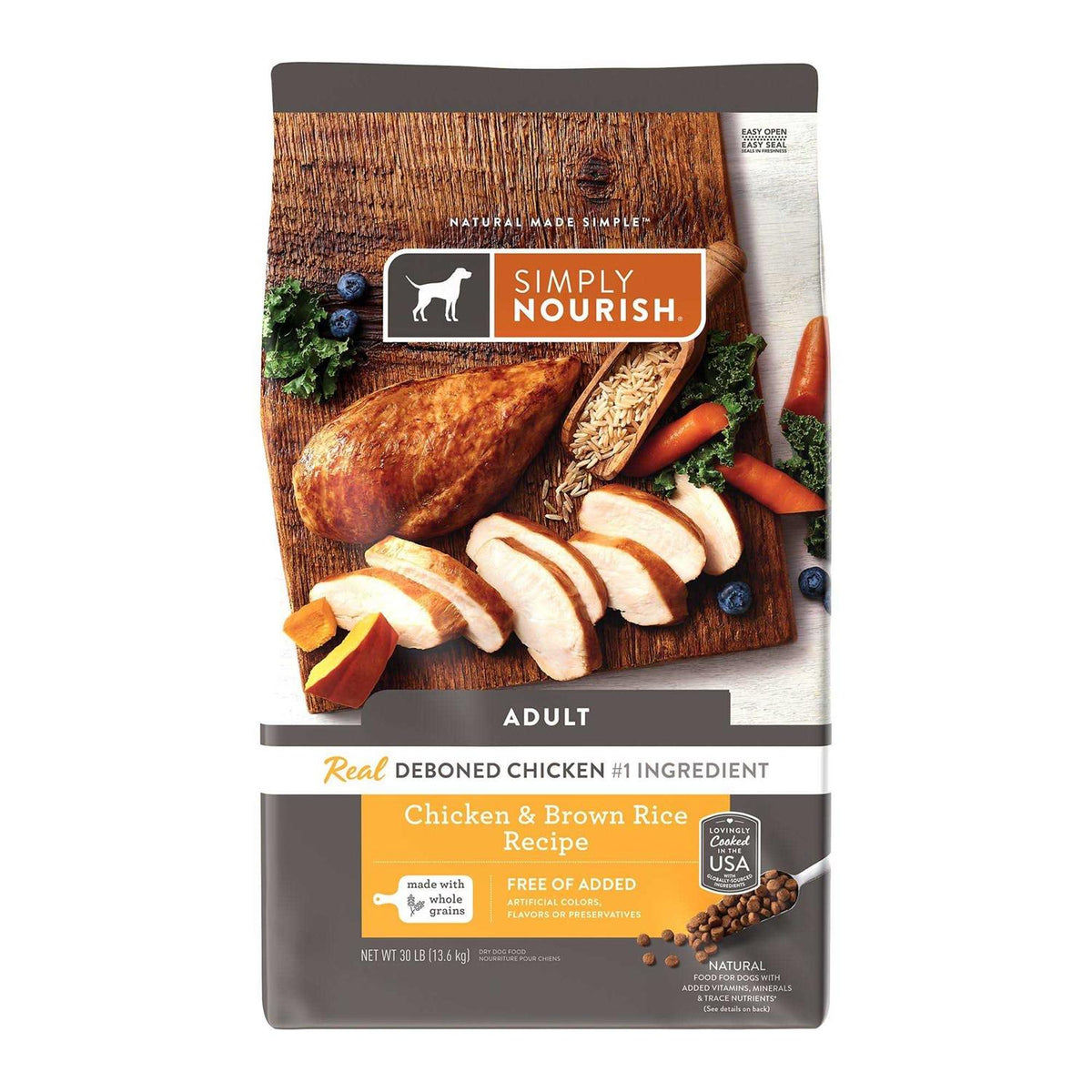 Natural Chicken and Brown Rice Dry Dog Food C6749