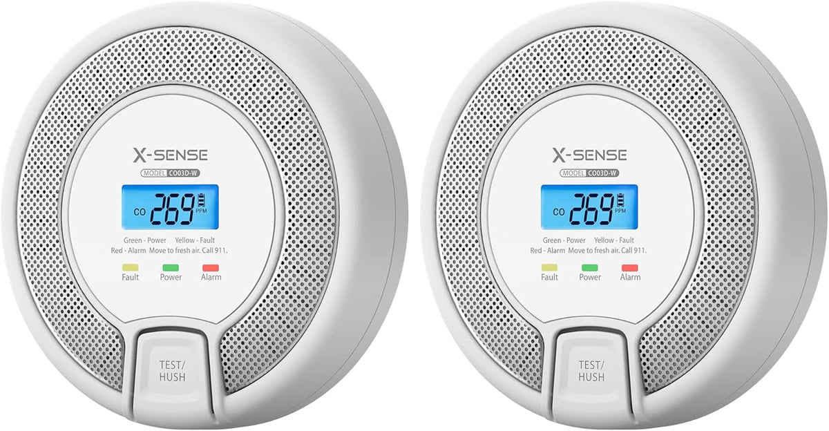 Wireless Interconnected Carbon Monoxide Detector with Digital Display, Pack of 2 U311785