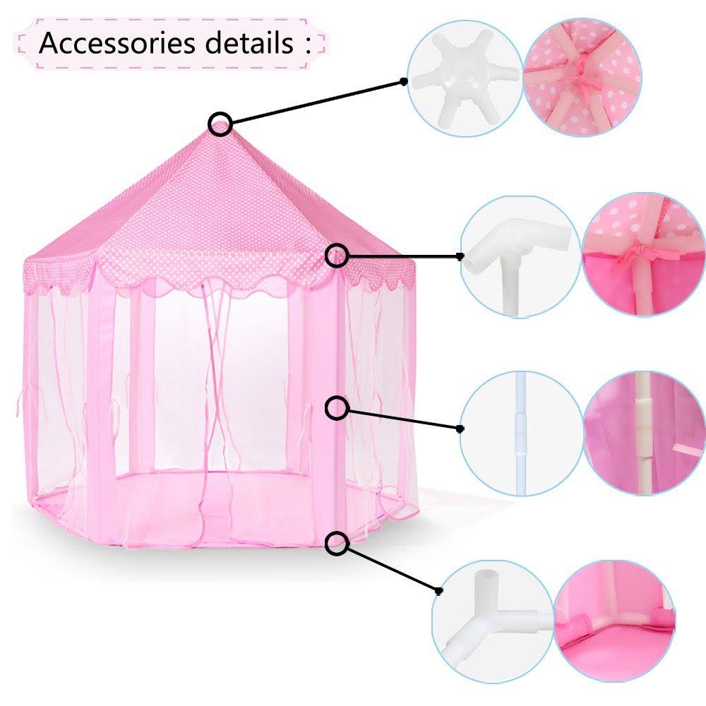 Princess Castle Play Tent with Star Lights U44964