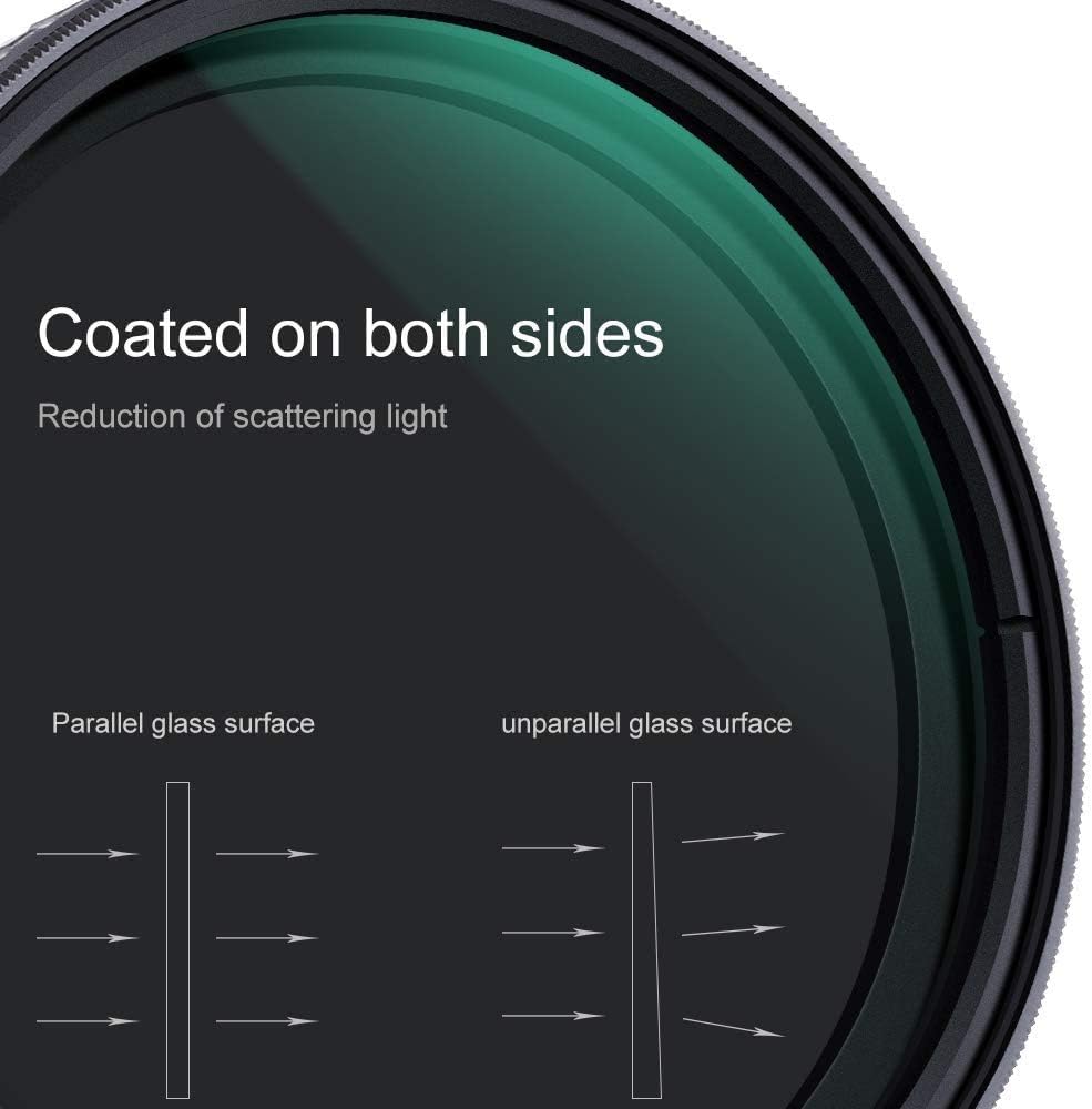 55mm Variable ND Filter ND8-ND128 3-7 Stop Hydrophobic Camera Lens Filter M230051