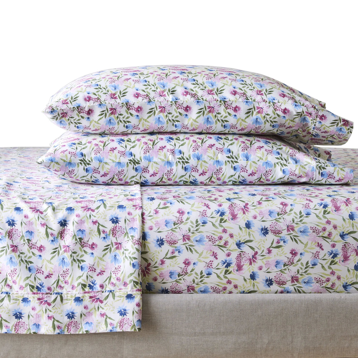 100% Cotton Sateen 300 Thread Count Queen Sheet Set D414357
