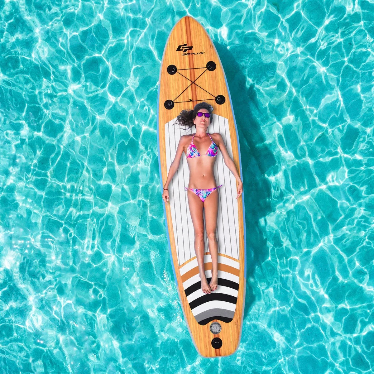 10' Inflatable Stand up Paddle Board with Bag Paddle Fin Z42603