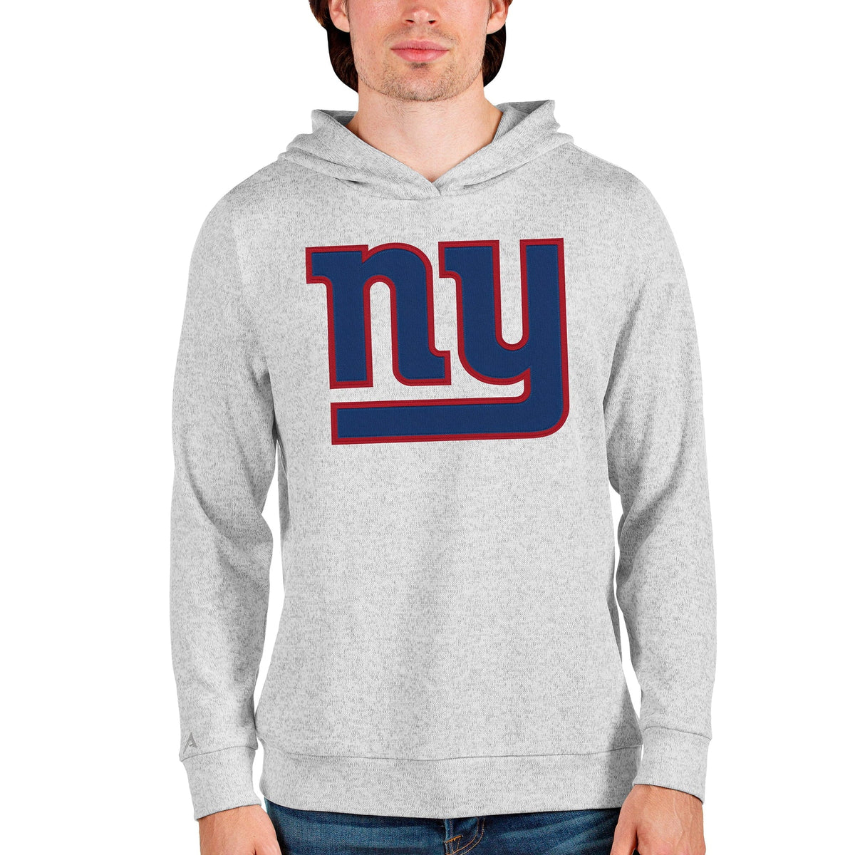 Heathered Gray New York Giants Pullover Hoodie E474841