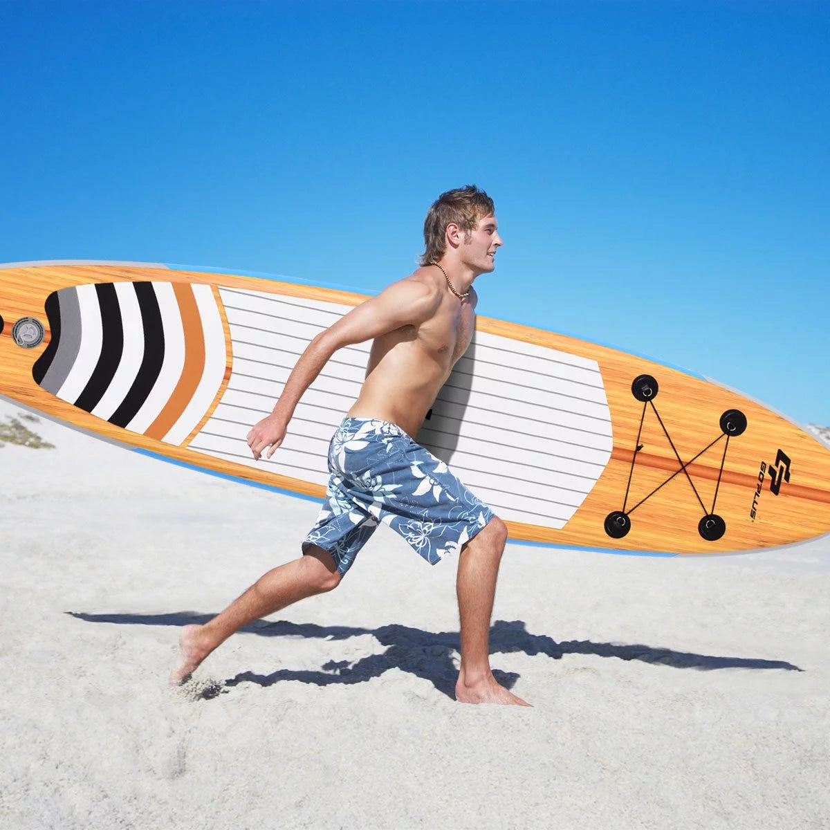 10' Inflatable Stand up Paddle Board with Bag Paddle Fin Z42603