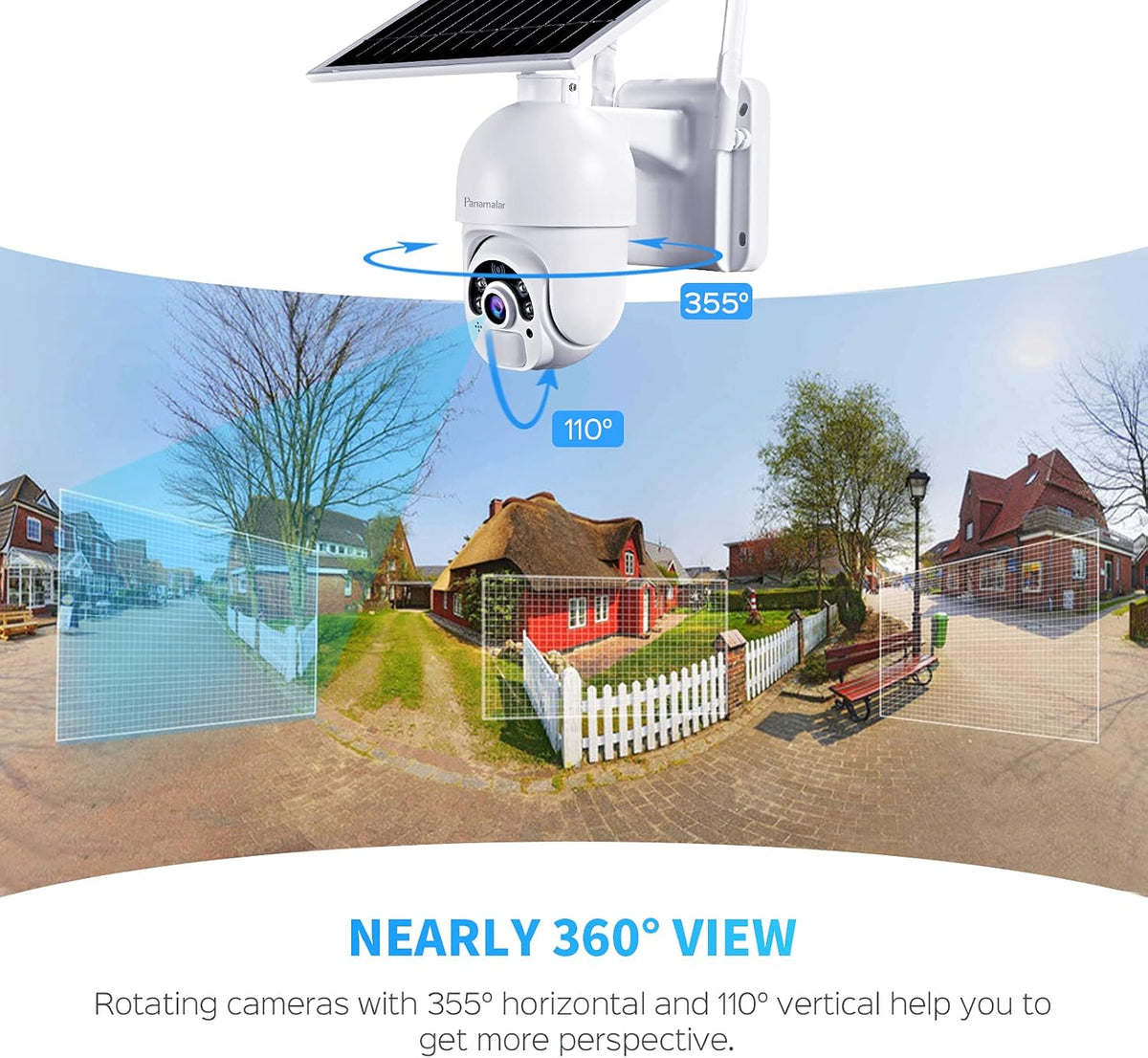 1080P WiFi Wireless Battery Security Camera with 360° View F855197