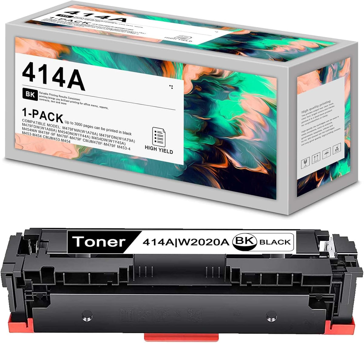 Compatible Remanufactured Black Toner Cartridge 1 Pack J386
