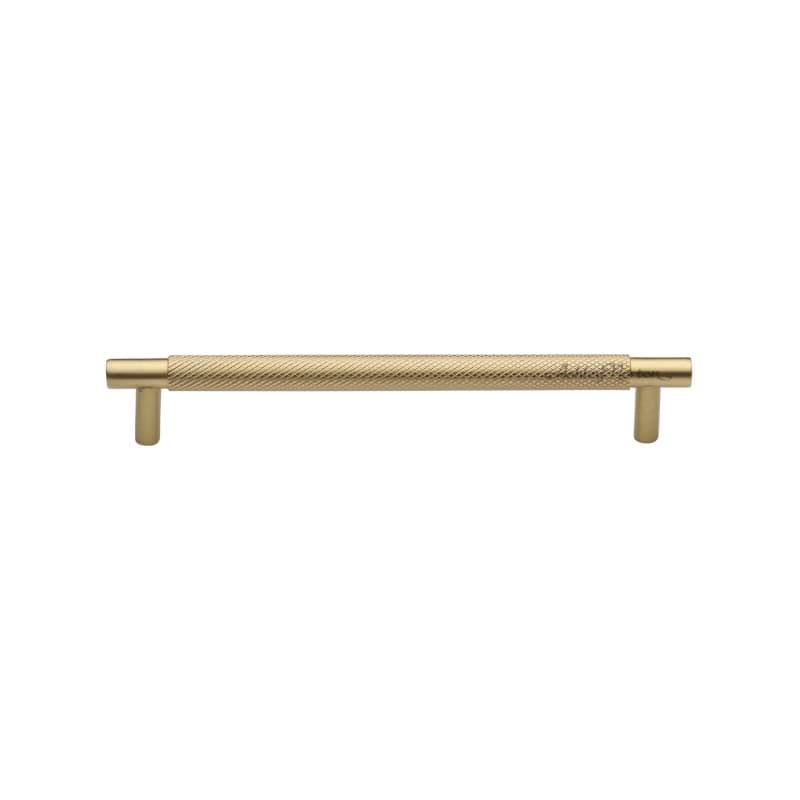 Satin Brass Knurled Bar Pull X1538