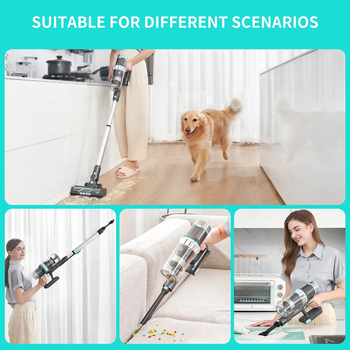 Cordless Stick Vacuum Cleaner 26Kpa 6-in-1 E21409