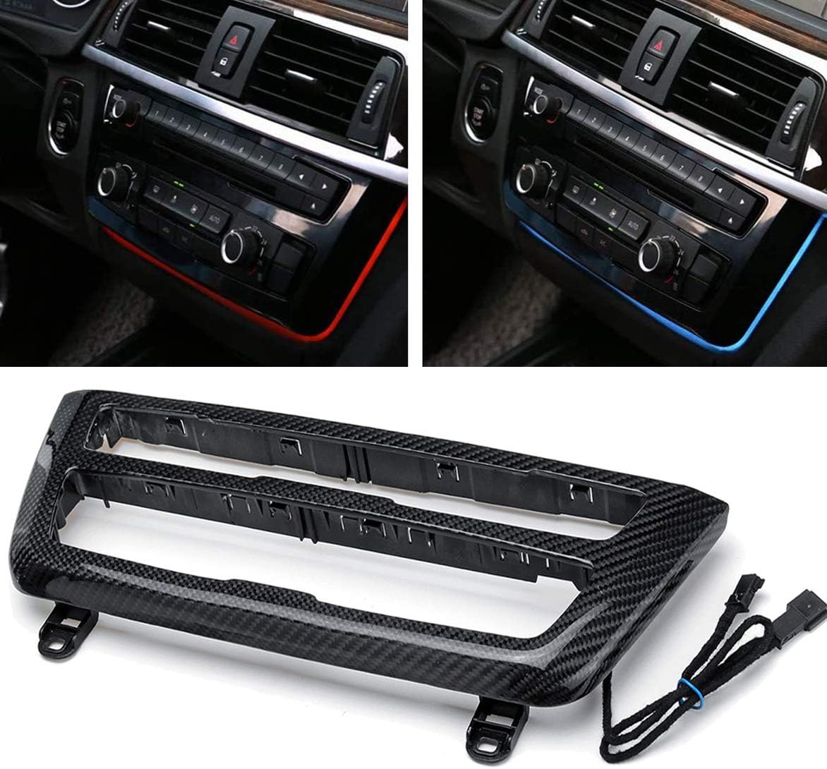 Car Center Console LED Lights Interior Ambient Lighting Carbon Fiber Replacement Trim M353859