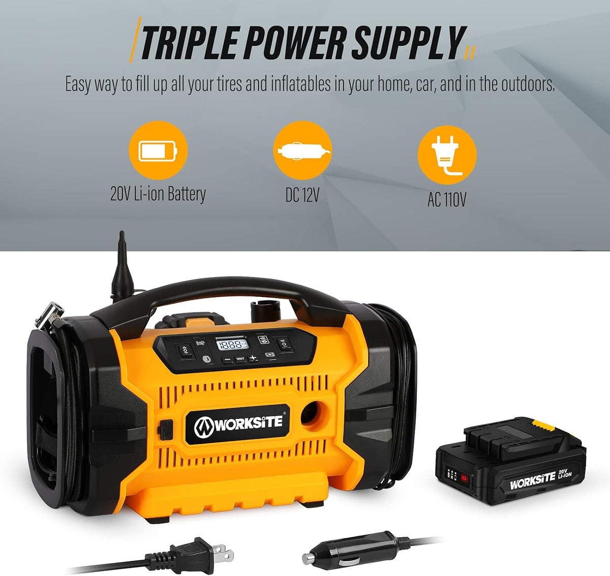 Portable 160 PSI Tire Inflator Air Compressor S4547