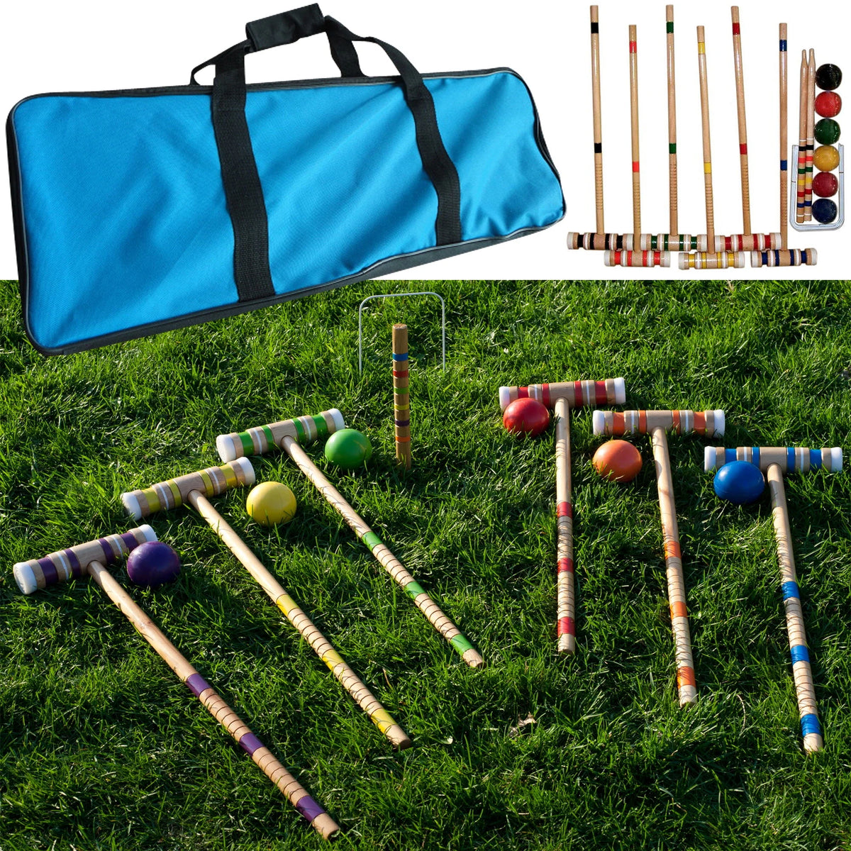 6 Player Croquet Set with Carrying Case W43086