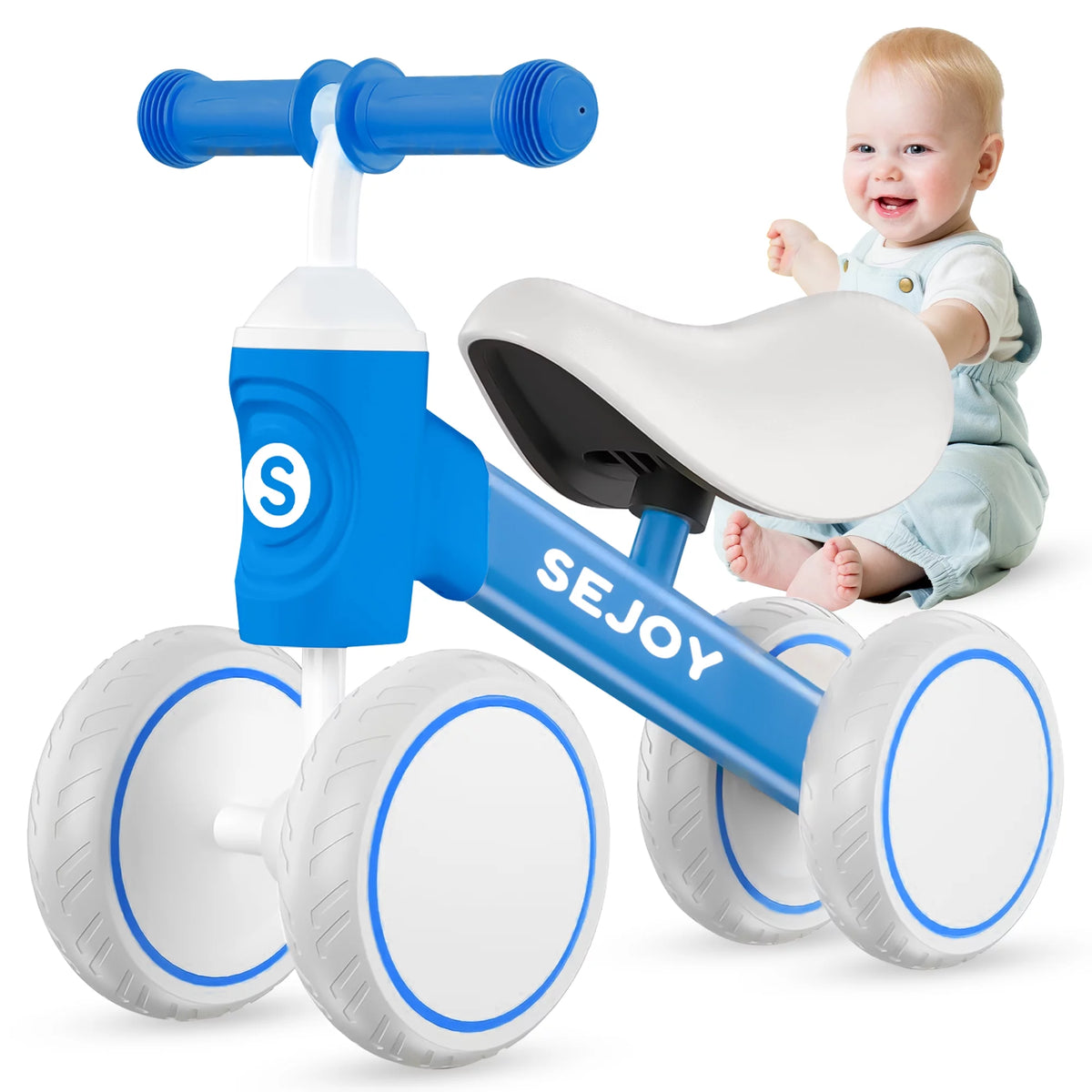 Baby Balance Bike 4 Wheels Toddler Walker E15346