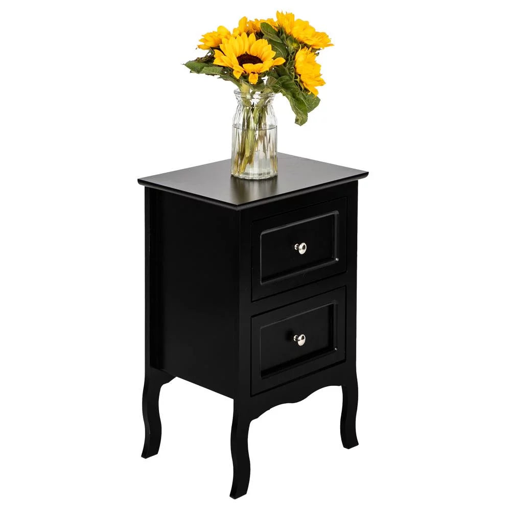 Black Wood Nightstand F5462