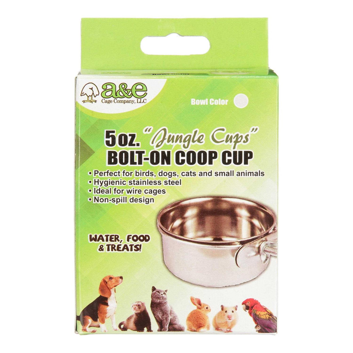 5oz Stainless Steel Coop Cup with Bolt Hanger O131163