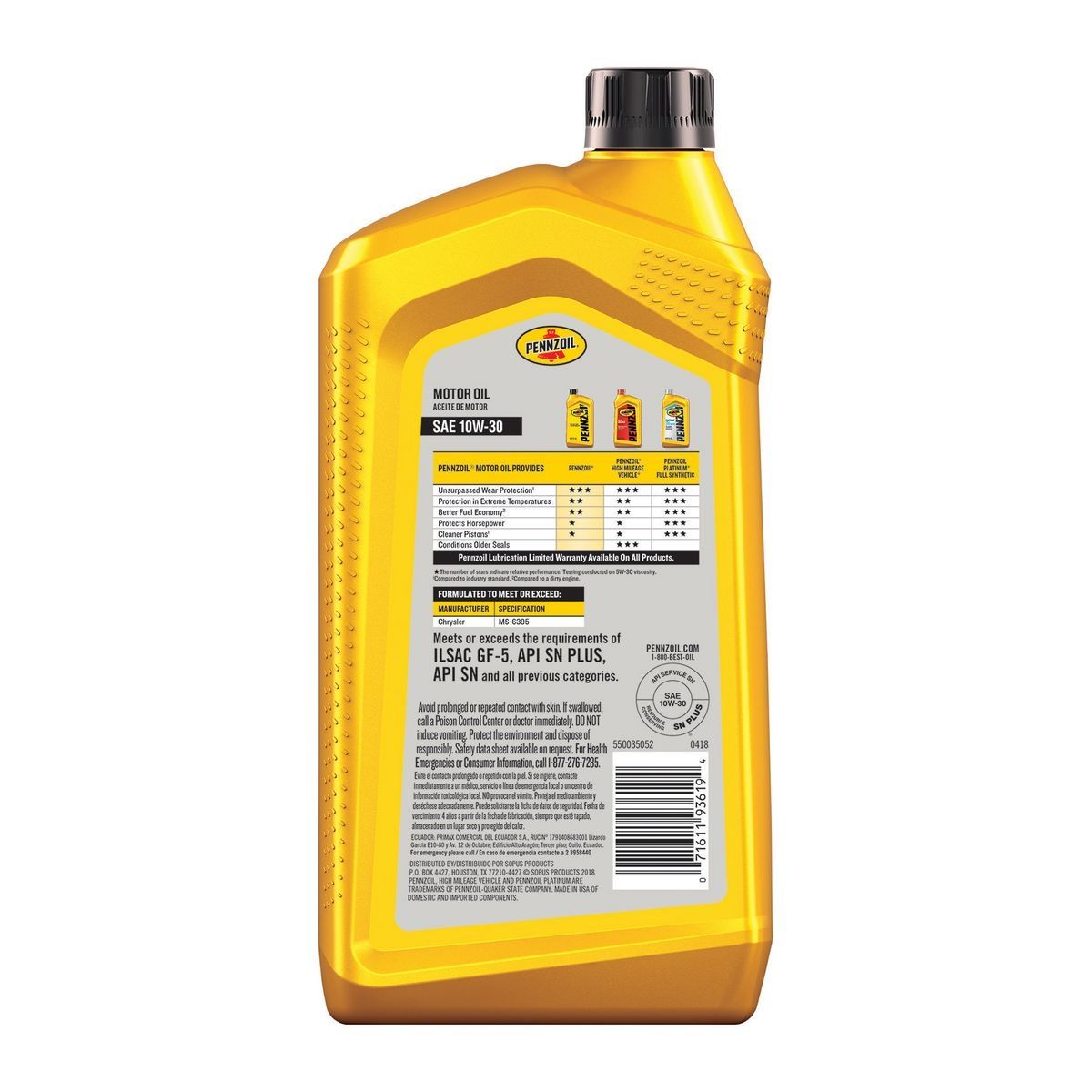 10W-30 Motor Oil D38967