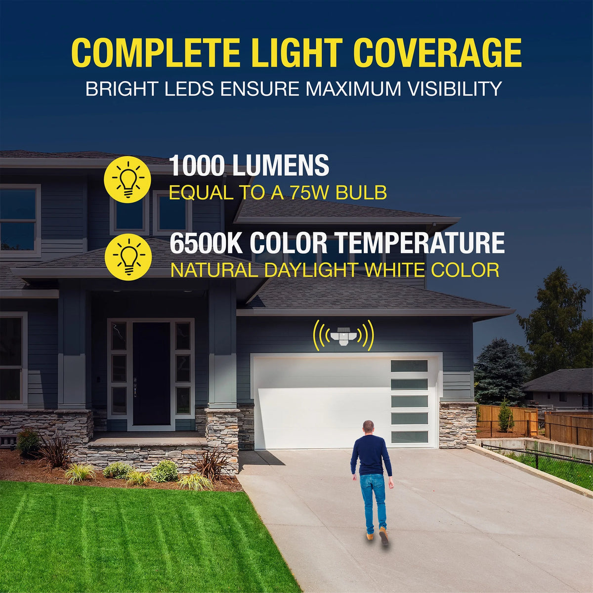 Adjustable Solar Motion LED Security Light 2-Pack P9775