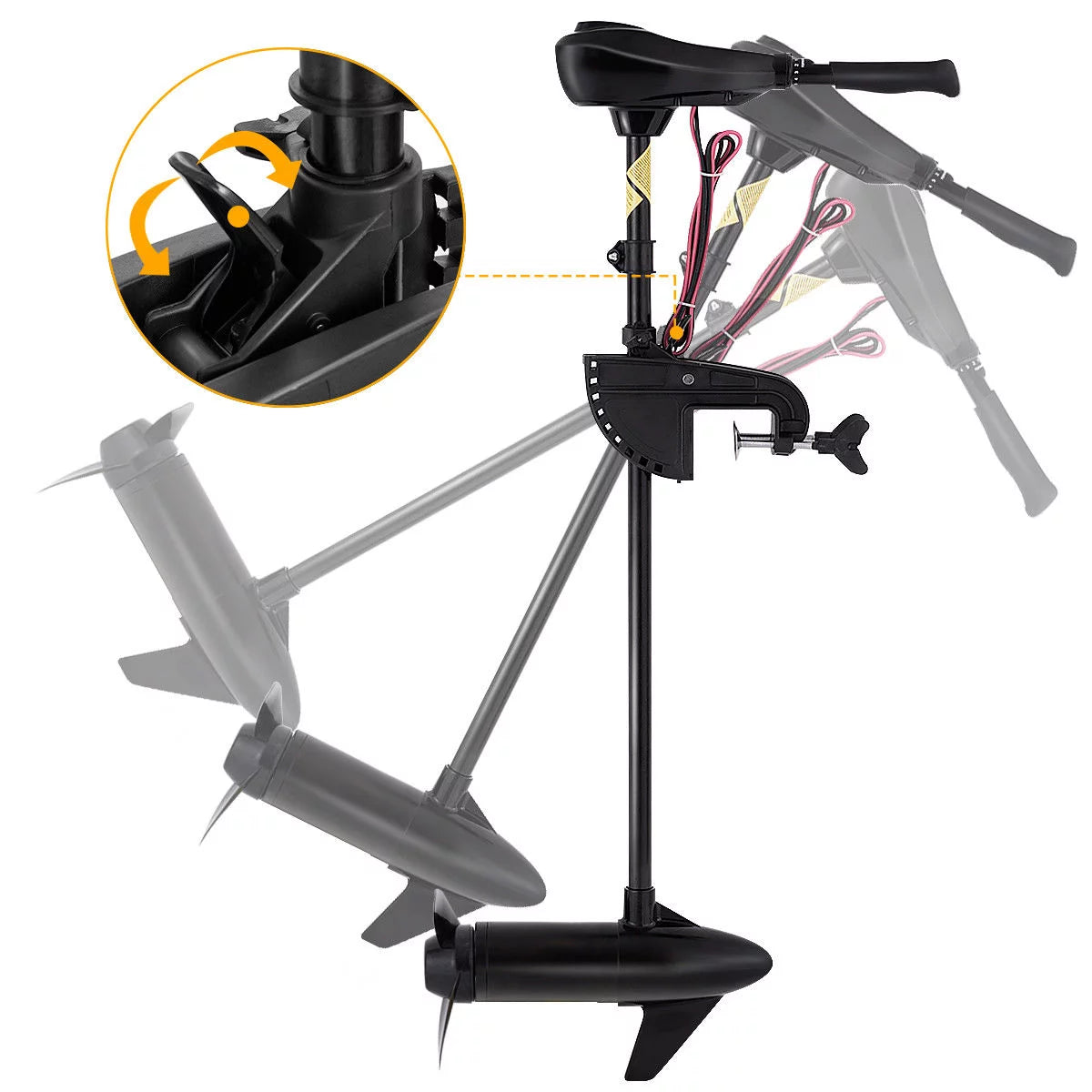 86lbs Freshwater Transom Mounted Trolling Motor 36 Shaft P749