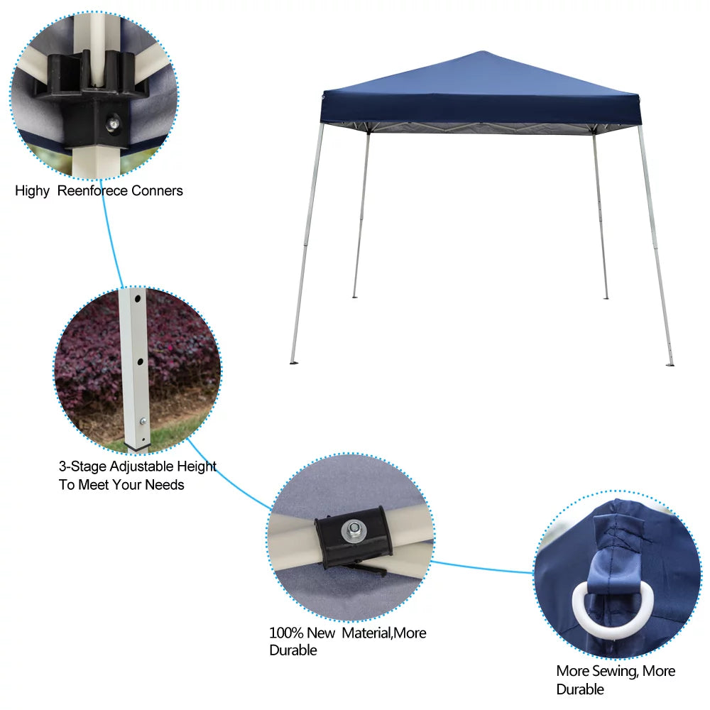 10 x 10FT Waterproof Oxford Pop Up Canopy Tent with Carry Bag L139