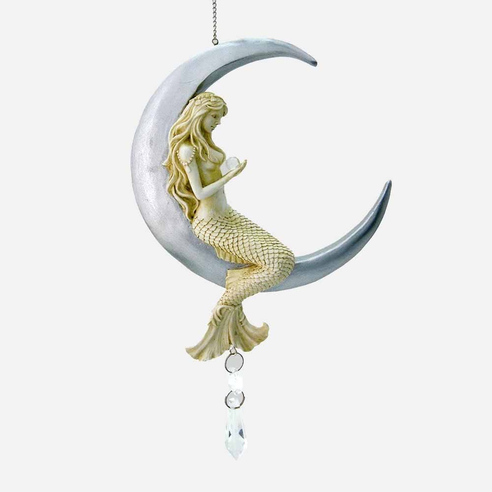 7.5 inch Cold Cast Resin Mermaid Dreamcatcher S96888