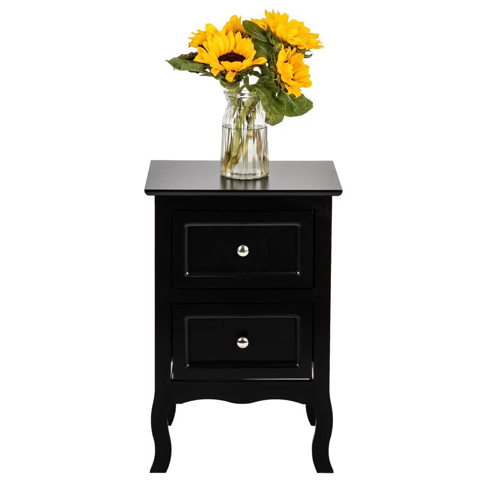 Black Wood Nightstand F5462