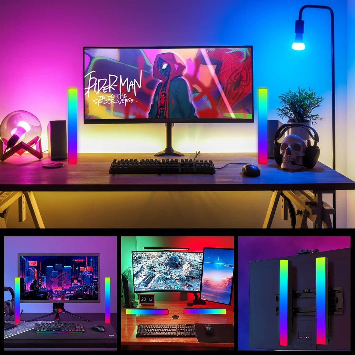 Battery Powered RGB Sound Control Rhythm Light Bar B6097