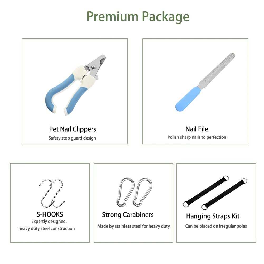 Breathable Dog Grooming Hammock Harness with Nail Clippers L500