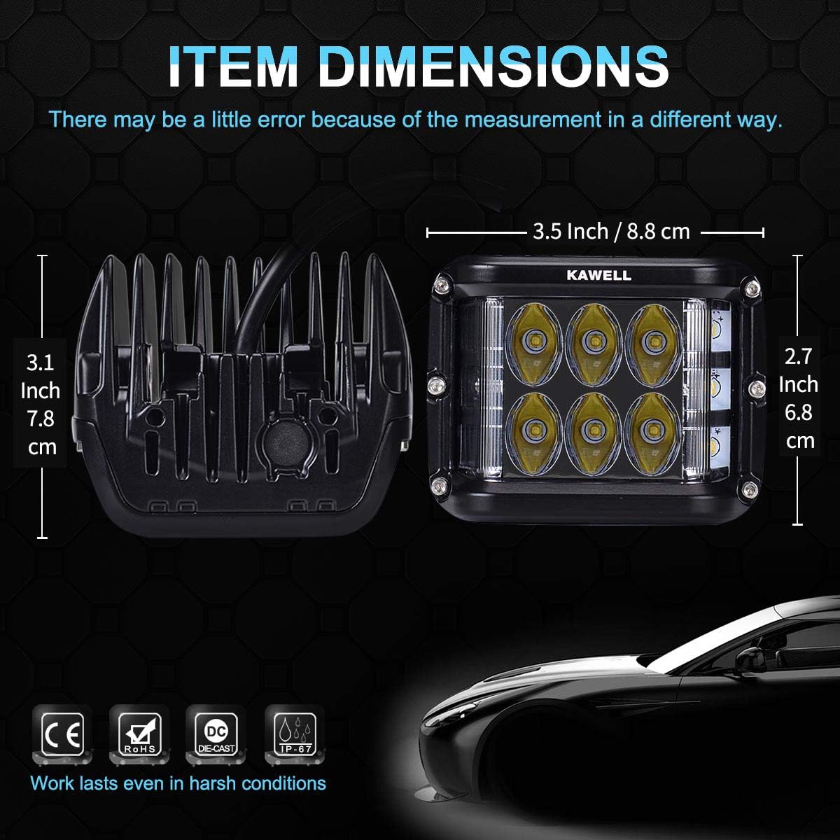 45W LED Work Light Pack of 2 U14682