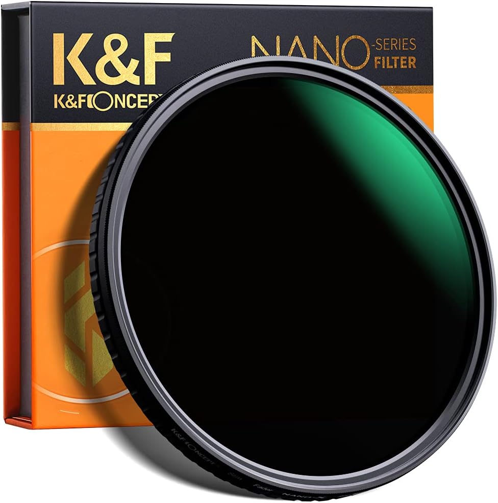 55mm Variable ND Filter ND8-ND128 3-7 Stop Hydrophobic Camera Lens Filter M230051