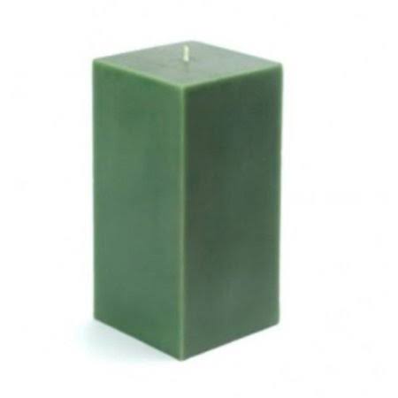 Square Pillar Candle Set of 12 Hunter Green C788