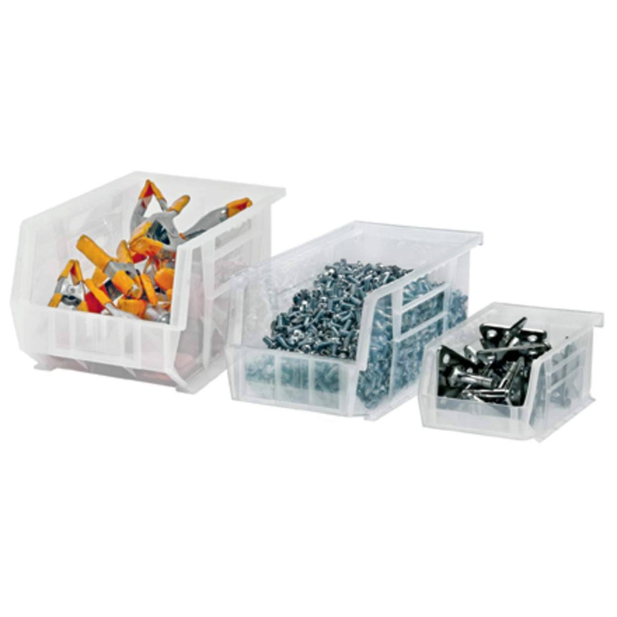 Clear Plastic Stack & Hang Bin Boxes case/24 N302048