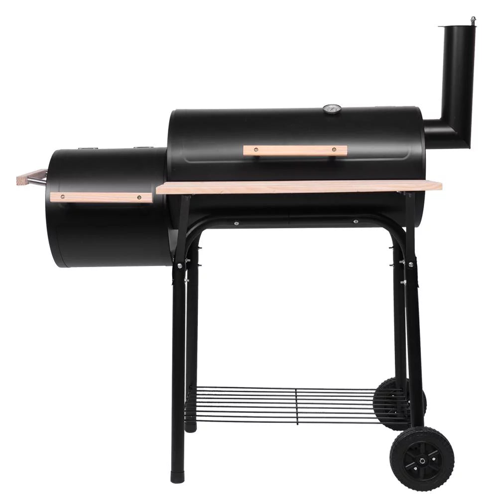 Charcoal Grill Portable BBQ Grill and Offset Smoker Steel BBQ Pit B4135