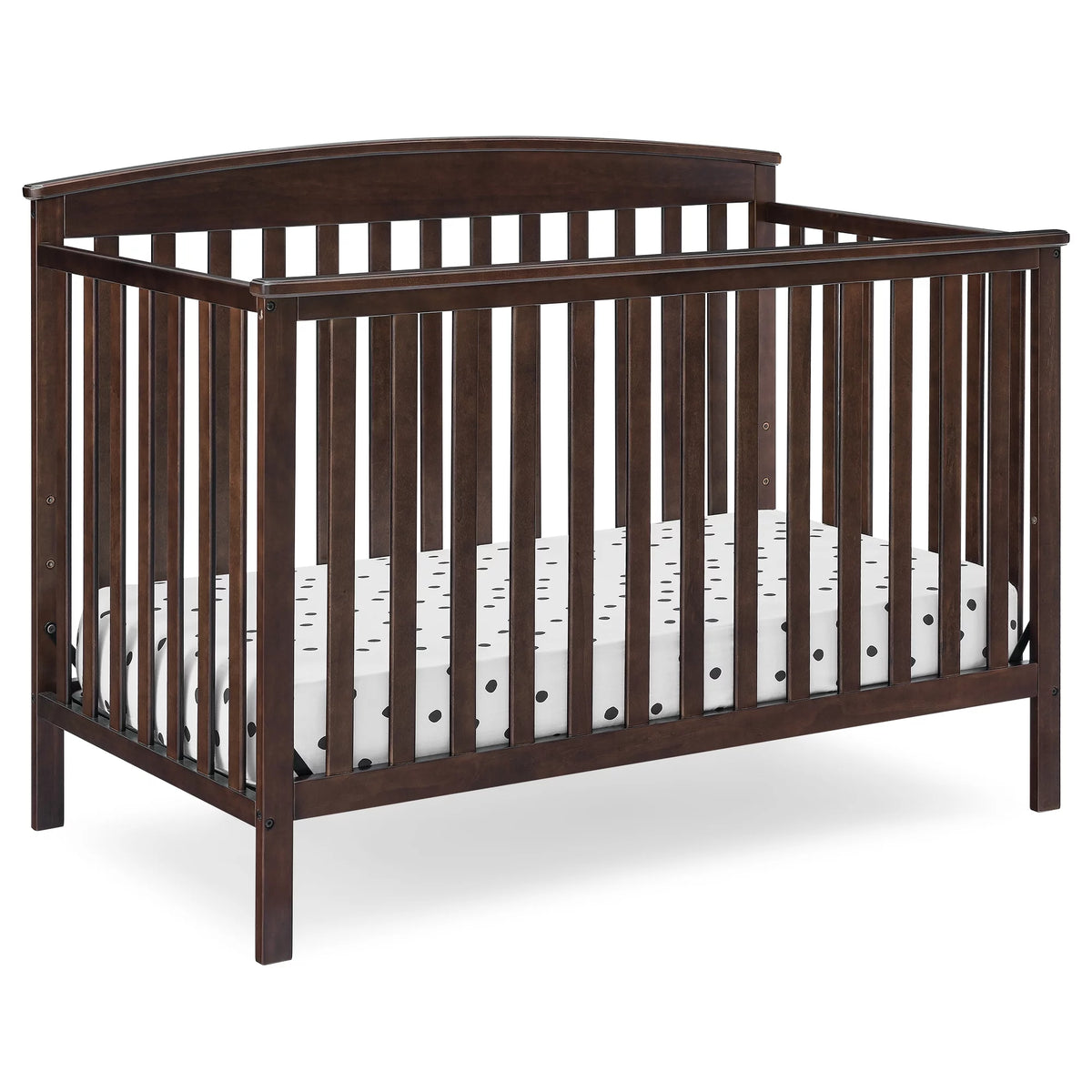 Walnut Espresso Convertible Baby Crib D576