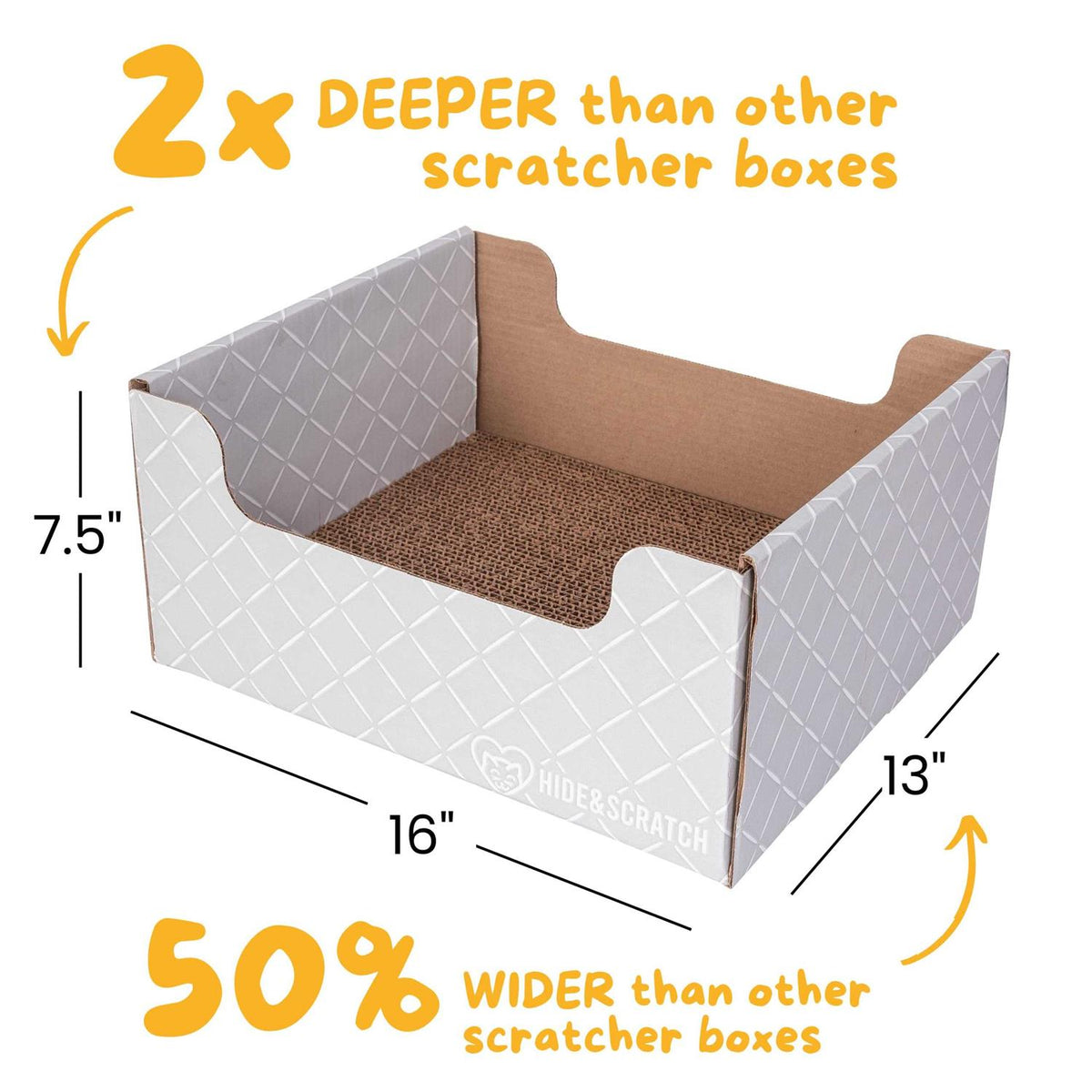 Extra-Large Heavy Duty Cardboard Cat Scratcher and Lounger Box V110715