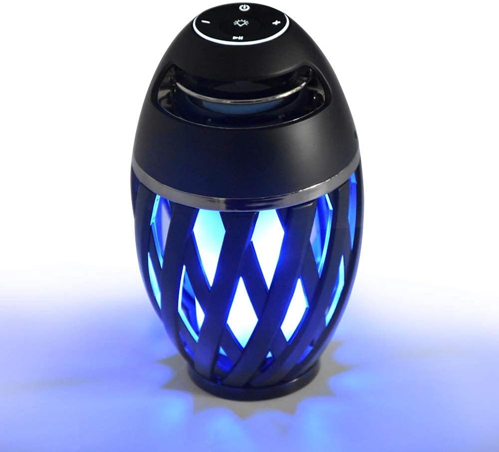 Portable Waterproof Bluetooth Speaker with Flame Light 2 Pack M18550