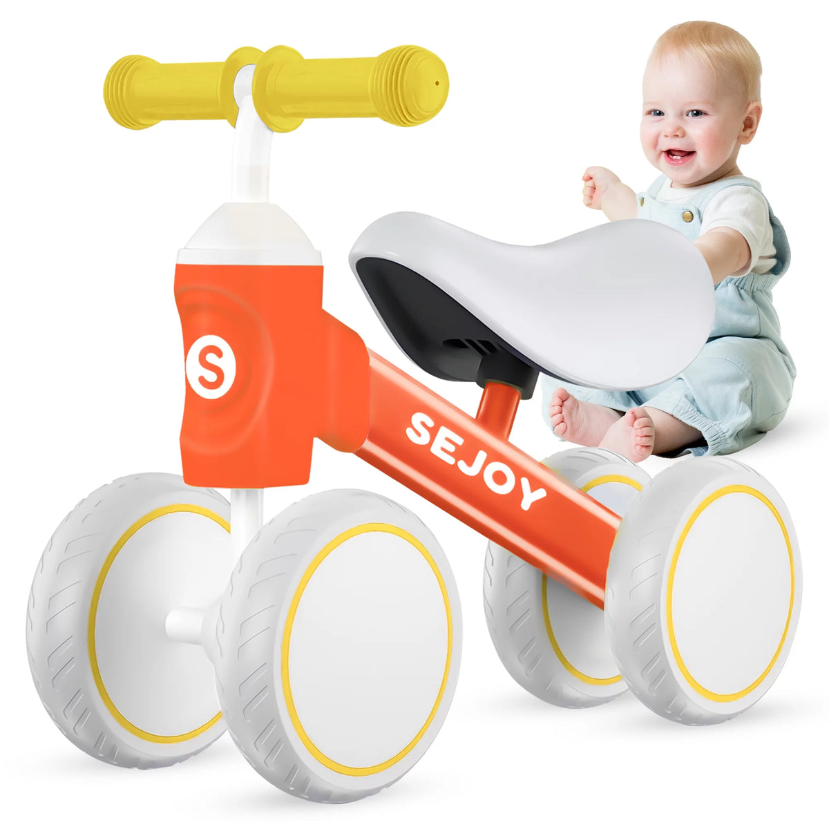 Baby Balance Bike 4 Wheels Toddler Walker E15346