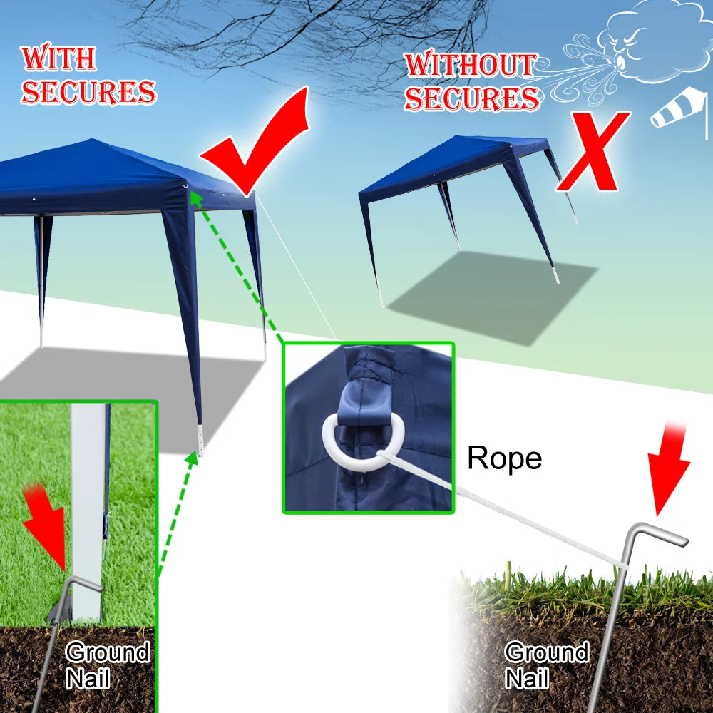 10 x 10FT Waterproof Oxford Pop Up Canopy Tent with Carry Bag L139