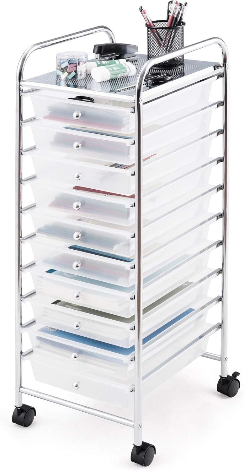 10 Drawer Rolling Storage Cart Y60635