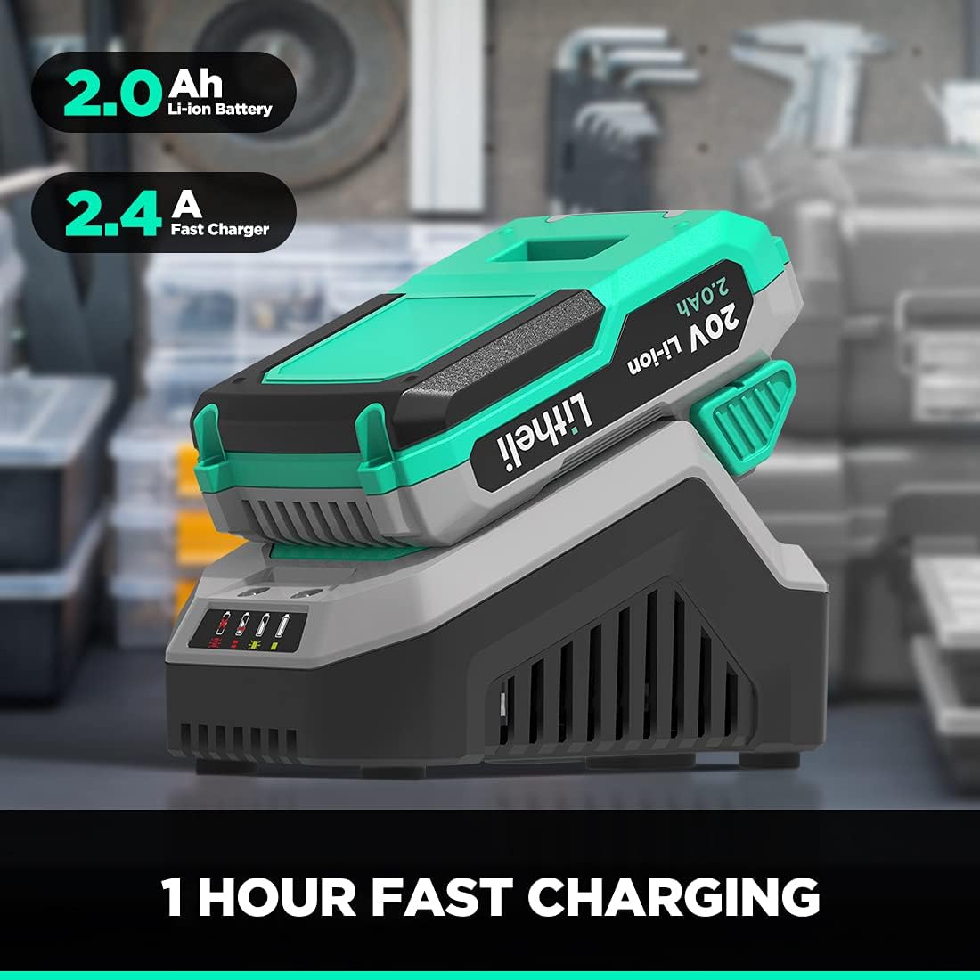 20V Cordless Air Compressor 150 PSI with Battery & Charger E2221