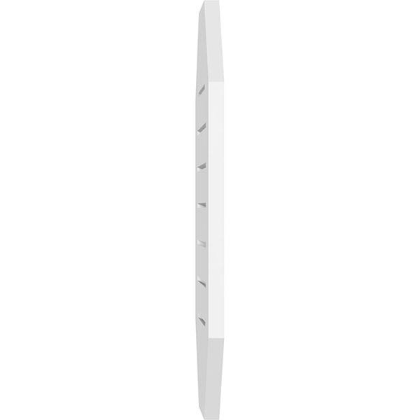 Vertical Elongated Octagon Surface Mount PVC Gable Vent Q43189