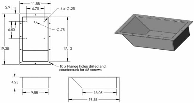 Recessed Boat Trolling Motor Foot Pan L621953