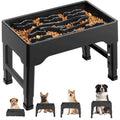 9 Cups Raised Slow Feeder Dog Bowls with 4 Adjustable Heights U13661
